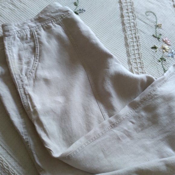 Melanie Lyne, Natural 100 % Linen, Comfortable Shorts, size - 14 - Picture 1 of 7